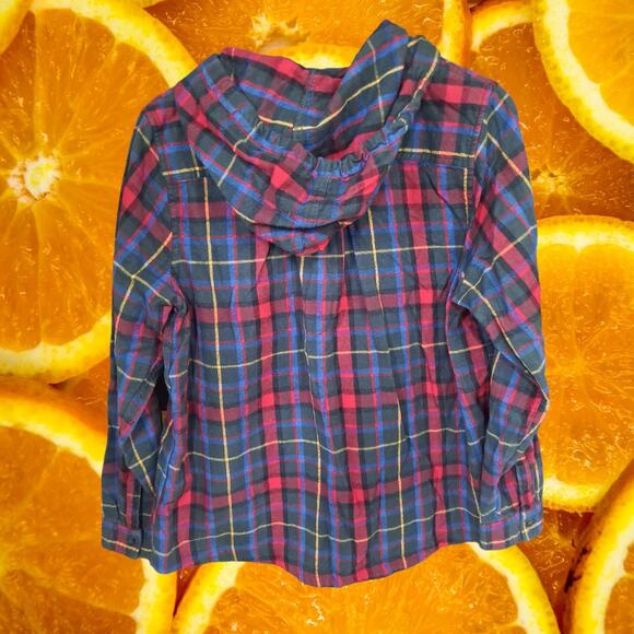 L.L. Bean Relaxed Fit Full Zip Plaid Flannel Hooded Lightweight Jacket Size L - Picture 7 of 9
